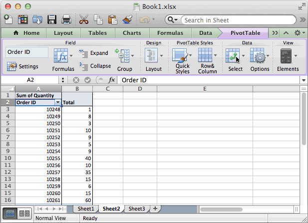 total a column in excel for mac 2016